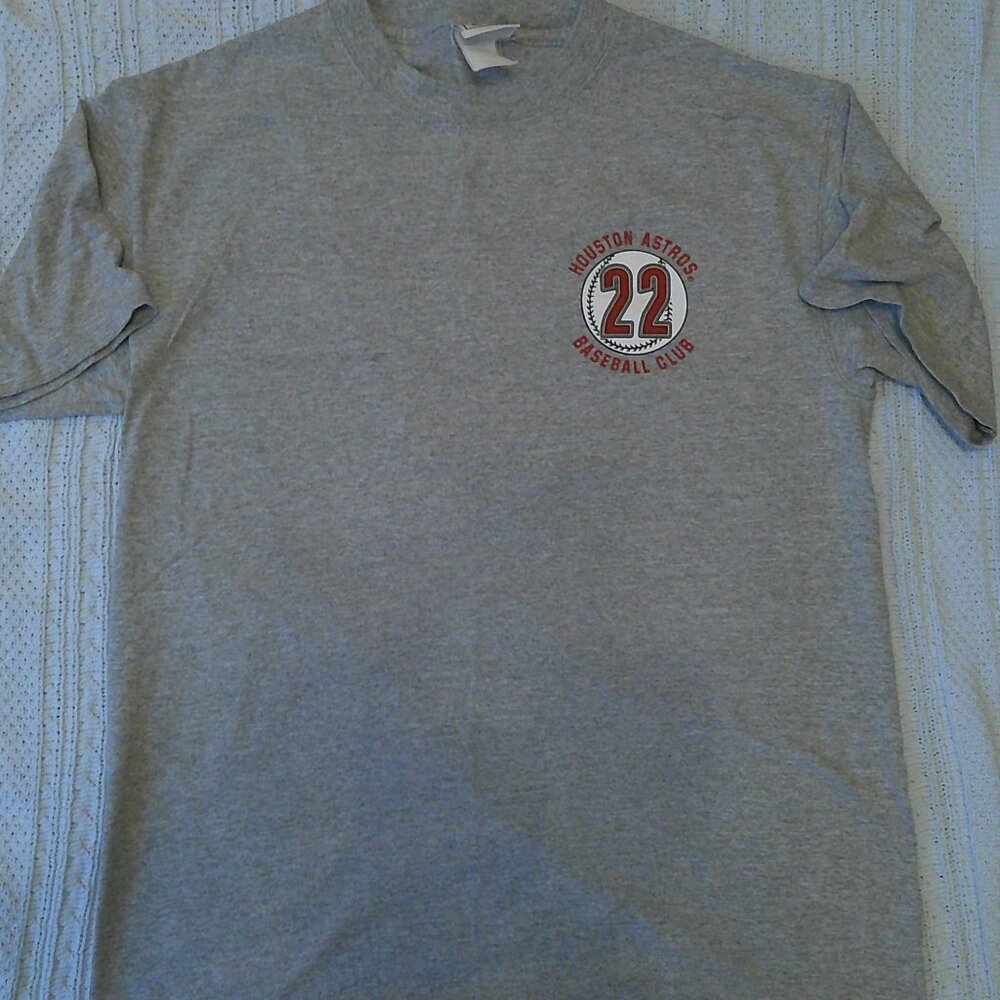 NWOT vintage Houston Astros Baseball Club Roger Clemens #22 gray shirt - size M